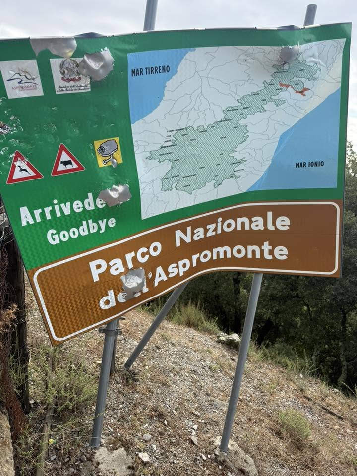 Schild Parco Nazionale dell Aspromonte