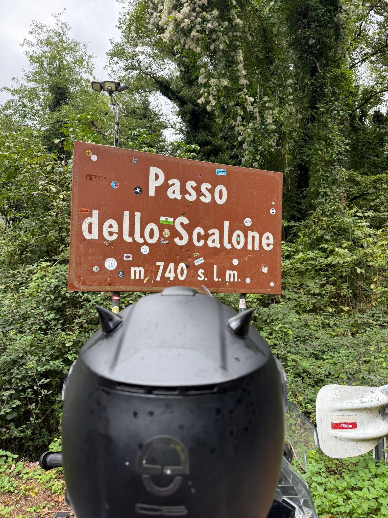 Motorradgruppe am Passo dello Scalone