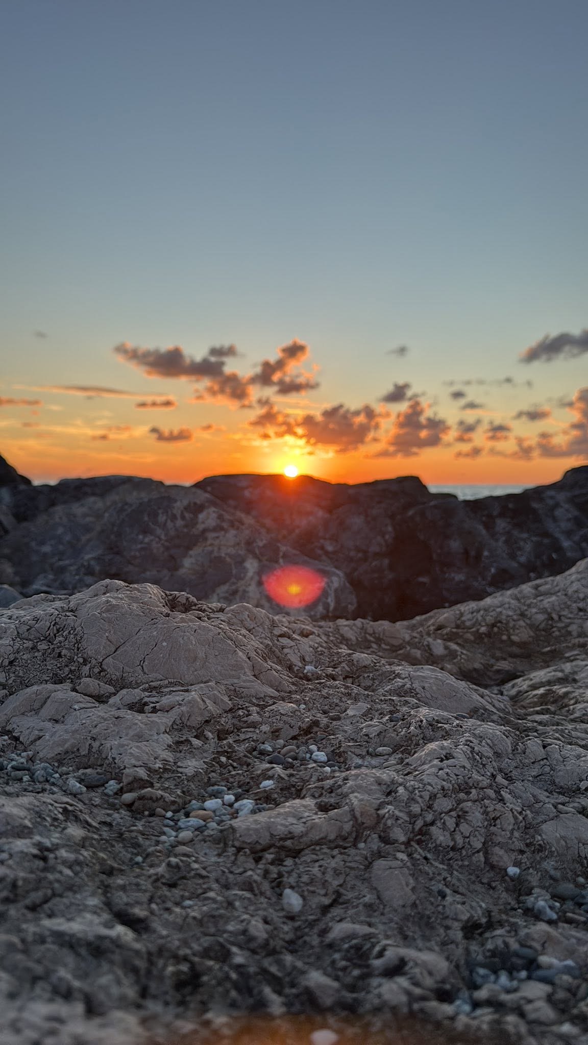 Sonnenuntergang am Meer in Kalabrien