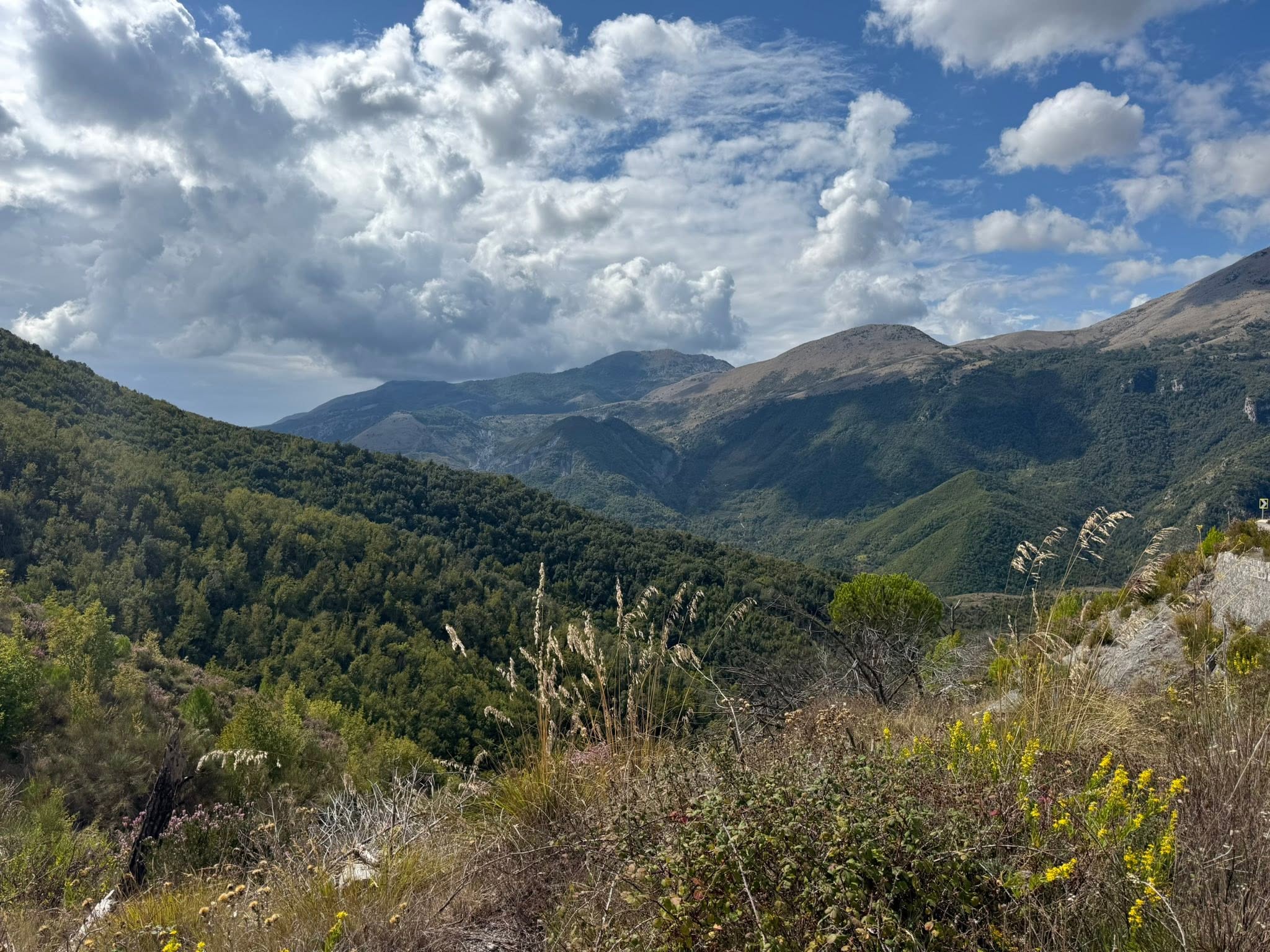 Bergpanorama auf der Fahrt nach Maratea